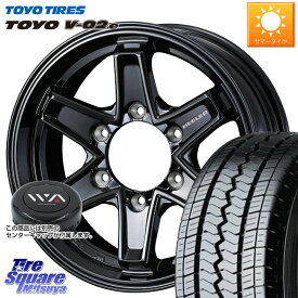 WEDS KEELER TACTICS別売キャップ付き ブラック 4本 15インチ 15 X 5.5J +42 6穴 139.7 TOYOTIRES トーヨー V-02e V02e サマータイヤ 185/75R15 106*104 キャラバン NV350