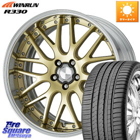 WORK Lanvec LM1 O Disk 18インチ 2ピース 18 X 7.5J +41 5穴 114.3 WINRUN R330 サマータイヤ 215/45R18 リーフ VOXY