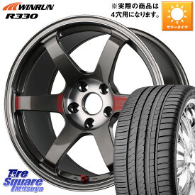 RAYS 【欠品次回5月末】 VOLK RACING TE37 SAGA SL TE37 ホイール 17インチ 17 X 7.0J +44 4穴 100 WINRUN R330 サマータイヤ 195/45R17 アクア ヤリス ロードスター