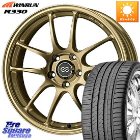 KYOHO ENKEI エンケイ PerformanceLine PF01 ゴールド ホイール 18 X 7.0J +48 5穴 114.3 WINRUN R330 サマータイヤ 225/45R18 ステップワゴン WRX S4 RX-8