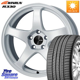 ENKEI エンケイ PerformanceLine PF05 WH 16インチ 16 X 6.5J +50 4穴 100 WINRUN R330 サマータイヤ 185/55R16 フィット シャトル