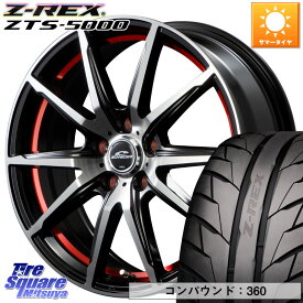 MANARAY MID SCHNEIDER シュナイダー RX02 RED 18インチ 18 X 8.0J +45 5穴 114.3 ZESTINO Z-REX ZTS-5000 コンパウンド360 サマータイヤ 235/40R18