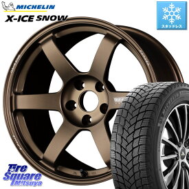 ミシュラン X-ICE SNOW エックスアイススノー XICE SNOW 2023年製 スタッドレス 正規品 245/45R18 RAYS 【欠品次回8月末】 VOLK RACING TE37 SAGA S-plus TE37 S-プラス ホイール 18インチ 18 X 8.5J +35 5穴 114.3