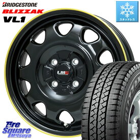 ブリヂストン BLIZZAK VL1 ブリザック スタッドレス 165/80R14 97*95 LEHRMEISTER レアマイスター LMG OFF STYLE ホイール 14インチ 14 X 5.0J(JWL-T) +39 4穴 100 サクシード ADバン