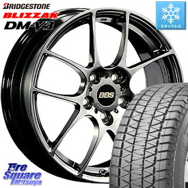 ブリヂストン ブリザック DM-V3 DMV3 ■ 2023年製 スタッドレス 225/60R18 BBS RF 鍛造1ピース DB ホイール 18インチ 18 X 7.5J +50 5穴 114.3 CX-5 アウトバック