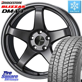 ブリヂストン ブリザック DM-V3 DMV3 ■ 2023年製 スタッドレス 225/60R18 KYOHO ENKEI エンケイ PerformanceLine PF05 DS 18インチ 18 X 7.5J +48 5穴 114.3 RAV4 エクストレイル CX-5 アウトバック