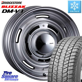 ブリヂストン ブリザック DM-V3 DMV3 2023年製 スタッドレス 265/65R17 CRIMSON ディーン クロスカントリー グレー 17インチ 17 X 8.0J +20 6穴 139.7 ランクル プラド トライトン