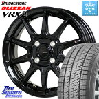 ブリヂストン ブリザック VRX2 スタッドレス ● 2023年製 195/60R16 HotStuff G-SPEED G-05 G05 4H ホイール 4本 16インチ 16 X 6.0J +45 4穴 100 オーラ