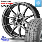 ブリヂストン ブリザック VRX2 スタッドレス ● 2023年製 205/55R16 Japan三陽 ZACK JP202 ホイール 4本 16インチ 16 X 6.5J +38 5穴 114.3 ヤリス リーフ