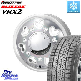 ブリヂストン ブリザック VRX2 スタッドレス ● 2023年製 165/55R15 MONZA K Quty キューティー ホイール 15インチ 15 X 4.5J +43 4穴 100