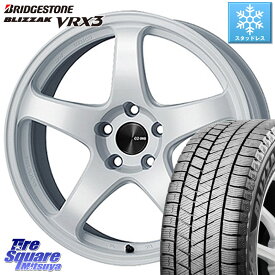 ブリヂストン ブリザック BLIZZAK VRX3 2023年製 スタッドレス 225/60R18 KYOHO ENKEI エンケイ PerformanceLine PF05 WH 18インチ 18 X 7.5J +48 5穴 114.3 RAV4 エクストレイル CX-5 アウトバック