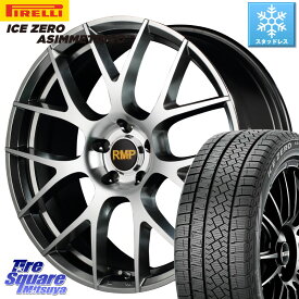 ピレリ ICE ZERO ASIMMETRICO スタッドレス 215/60R17 MANARAY 【欠品次回6月上-中旬予定】MID RMP - 027F 17インチ ホイール 17 X 7.0J +48 5穴 114.3 C-HR CX-30 ヴェゼル ZR-V