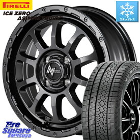 ピレリ ICE ZERO ASIMMETRICO スタッドレス 175/65R15 MANARAY NITRO POWER M10 PERSHING KC パーシング BARREL BLACK EDITION ホイール 15インチ 15 X 5.0J +45 4穴 100 ハスラー タフト