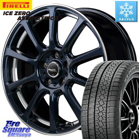 ピレリ ICE ZERO ASIMMETRICO スタッドレス 245/45R18 MANARAY MID ラピッドパフォーマンス ZX10 ホイール 18インチ 18 X 7.5J +38 5穴 114.3