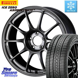 ピレリ ICE ZERO ASIMMETRICO スタッドレス 225/45R17 WEDS 74102 TC105X FORGED 鍛造 ウェッズ スポーツ ホイール 17インチ 17 X 7.5J +44 5穴 100 86