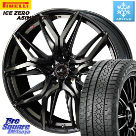 ピレリ ICE ZERO ASIMMETRICO スタッドレス 245/45R19 WEDS 40838 レオニス LEONIS LM PBMCTI 19インチ 19 X 8.0J +35 5穴 114.3 NX