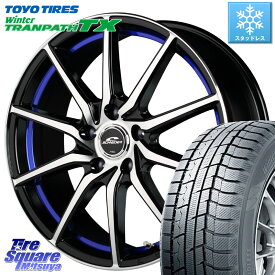 TOYO ウィンター トランパス TX 2023年製 スタッドレス 215/60R17 MANARAY MID SCHNEIDER RX810 ブルー ホイール 17インチ 17 X 7.0J +48 5穴 114.3 C-HR CX-30 ヴェゼル ZR-V