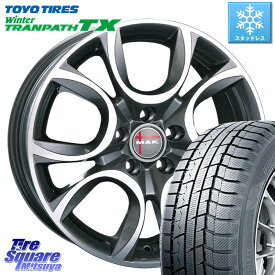 TOYO ウィンター トランパス TX 2023年製 スタッドレス 205/55R16 阿部商会 MAK TORINO(トリノ) ホイール 16インチ 16 X 6.5J(ALFAROMEO MITO 955) +35 4穴 98 アルファロメオ MITO ミト