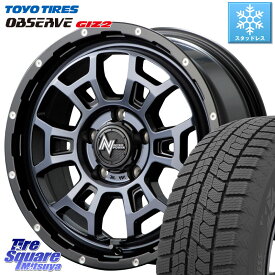 TOYO オブザーブ ギズ2 〇 OBSERVE GIZ2 2023年製 スタッドレス 195/55R16 MANARAY 【欠品次回6月下-7月上旬予定】MID ナイトロパワー スラッグ H6 SLUG BKC 16インチ 16 X 7.0J +40 5穴 114.3