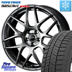 TOYO オブザーブ ギズ2 〇 OBSERVE GIZ2 2023年製 スタッドレス 215/55R17 WEDS 74214 SA-27R PSB ウェッズ スポーツ ホイール 17インチ 17 X 7.5J +45 5穴 114.3 RX-8 カムリ