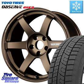 TOYO オブザーブ ギズ2 〇 OBSERVE GIZ2 2023年製 スタッドレス 245/50R18 RAYS 【欠品次回8月末】 VOLK RACING TE37 SAGA S-plus TE37 S-プラス ホイール 18インチ 18 X 8.5J +42 5穴 114.3