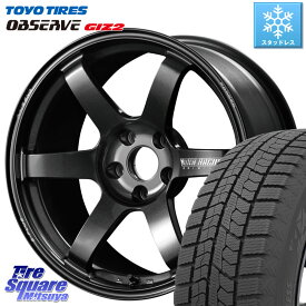 TOYO オブザーブ ギズ2 〇 OBSERVE GIZ2 2023年製 スタッドレス 245/50R18 RAYS 【欠品次回8月末】 VOLK RACING TE37 SAGA S-plus TE37 S-プラス ホイール 18インチ 18 X 8.5J +42 5穴 114.3