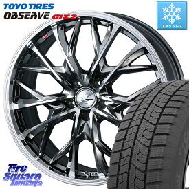 TOYO オブザーブ ギズ2 〇 OBSERVE GIZ2 2023年製 スタッドレス 205/60R16 WEDS LEONIS MV レオニス MV BMCMC ホイール 16インチ 16 X 6.5J +47 5穴 114.3 MAZDA3