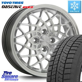 TOYO オブザーブ ギズ2 〇 OBSERVE GIZ2 2023年製 スタッドレス 155/65R14 MLJ hyperion CALMA ハイペリオン カルマ 14 X 5.0J +45 4穴 100 デリカミニ