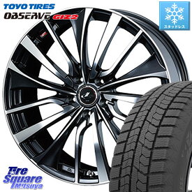 TOYO オブザーブ ギズ2 〇 OBSERVE GIZ2 2023年製 スタッドレス 185/65R15 WEDS 36330 レオニス VT ウェッズ Leonis ホイール 15インチ 15 X 6.0J +45 5穴 100 シエンタ プリウス