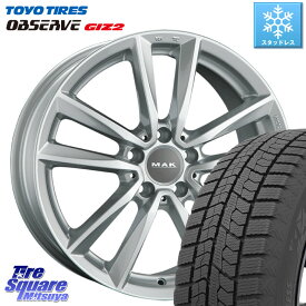 TOYO オブザーブ ギズ2 〇 OBSERVE GIZ2 2023年製 スタッドレス 195/60R16 阿部商会 MAK BREMEN ホイール 16インチ 16 X 7.0J(MB C204) +43 5穴 112 メルセデスベンツ Cクラス