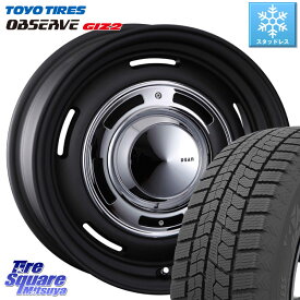 TOYO オブザーブ ギズ2 〇 OBSERVE GIZ2 2023年製 スタッドレス 195/65R15 CRIMSON ディーン クロスカントリー ブラック 在庫● 15インチ 15 X 6.0J +42 4穴 100