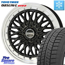 TOYO オブザーブ ギズ2 〇 OBSERVE GIZ2 2023年製 スタッドレス 185/55R15 KYOHO シュタイナー FTX BK 15インチ 15 X 5.5J +39 4穴 100 サクシード