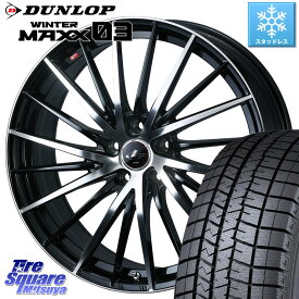 DUNLOP ウィンターマックス03 WM03 ダンロップ スタッドレス 215/45R18 WEDS LEONIS FR レオニス FR ホイール 18インチ 18 X 7.0J +40 5穴 114.3 リーフ VOXY