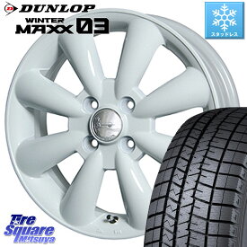 DUNLOP ウィンターマックス03 WM03 ダンロップ スタッドレス 145/80R13 HotStuff ララパーム KC-8 lala Palm KC8 WH ホイール 13インチ 13 X 4.0J +43 4穴 100