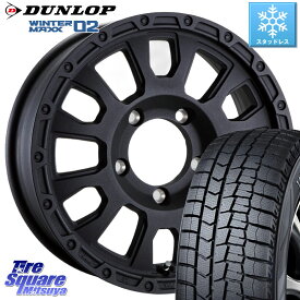 DUNLOP ウィンターマックス02 WM02 CUV ダンロップ スタッドレス 215/65R16 阿部商会 LA STRADA AVENTURA アヴェンチュラ BK 16インチ 16 X 5.5J +0 5穴 139.7 ジムニー