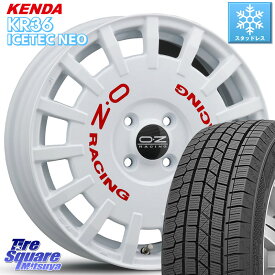 KENDA ケンダ KR36 ICETEC NEO アイステックネオ 2023年製 スタッドレスタイヤ 195/45R16 OZ Rally Racing ラリーレーシング 16インチ 16 X 7.0J(FIAT 500) +35 4穴 98 フィアット500 500C 500S