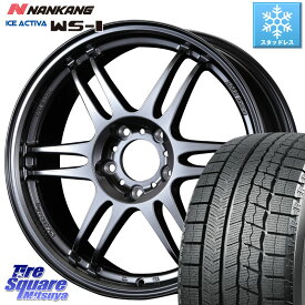 NANKANG TIRE WS-1 スタッドレス 89Q 2023年製 205/50R17 KOSEI 軽量 K-1 Racing.REV K1 レーシング ドット レヴ 17 X 7.0J +42 5穴 114.3 ヤリス