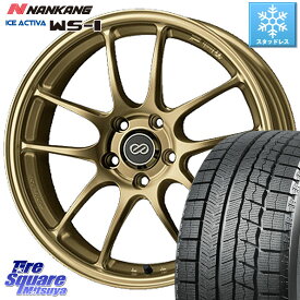 NANKANG TIRE WS-1 スタッドレス 89Q 2023年製 205/50R17 ENKEI エンケイ PerformanceLine PF01 ゴールド ホイール 17 X 7.0J +48 5穴 100 インプレッサ カローラスポーツ