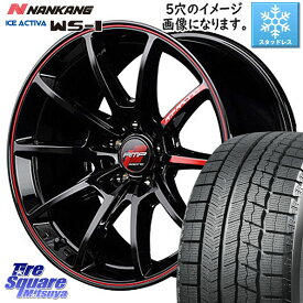 NANKANG TIRE WS-1 スタッドレス 83Q 2023年製 185/55R16 MANARAY MID RMP RACING R25 4H RED アルミホイール 16インチ 16 X 6.0J +43 4穴 100 フィット ヤリス