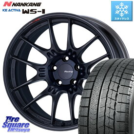 NANKANG TIRE WS-1 スタッドレス 98Q 2023年製 235/45R18 ENKEI エンケイ RACING GTC02 BK ホイール 18インチ 18 X 7.5J +48 5穴 114.3