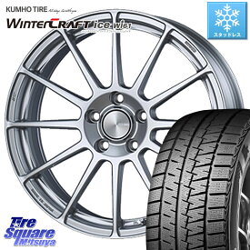 KUMHO WINTERCRAFT ice Wi61 ウィンタークラフト クムホ倉庫 スタッドレスタイヤ 195/55R16 KYOHO ENKEI エンケイ PerformanceLine PF03 ホイール 16 X 6.5J +45 5穴 114.3 CR-Z