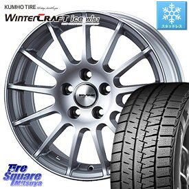 KUMHO WINTERCRAFT ice Wi61 ウィンタークラフト クムホ倉庫 スタッドレスタイヤ 195/55R16 WEDS IR66525P ウェッズ IRVINE F01 ホイール 16インチ 16 X 6.5J(PEUGET 208 P21H) +25 4穴 108 プジョー 208