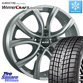 KUMHO WINTERCRAFT SUV WS61 ウィンタークラフト クムホ倉庫 スタッドレスタイヤ 225/55R18 阿部商会 MAK ANTIBES ホイール 18インチ 18 X 8.0J(PEUGET 3008 P845) +50 5穴 108 プジョー 3008