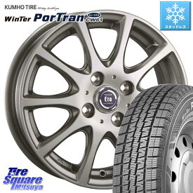 KUMHO WinTer PorTran CW61 ウインター ポートラン クムホ倉庫 スタッドレスタイヤ 145/80R12 80*78 阿部商会 ティラード イータ 12 X 4.0J +42 4穴 100