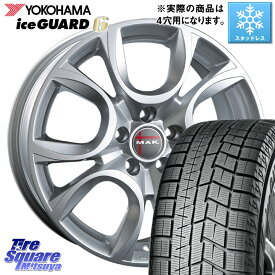 フィアット ムルティプラ YOKOHAMA R2830 iceGUARD6 ig60 アイスガード ヨコハマ スタッドレス 185/65R15 阿部商会 MAK TORINO(トリノ) ホイール 15インチ 15 X 6.0J(FIAT MULTIPLA 186) +35 4穴 98