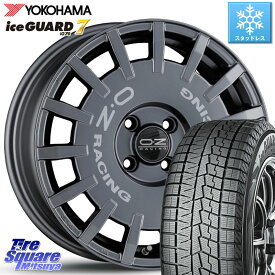 YOKOHAMA R7167 ice GUARD7 IG70 アイスガード スタッドレス 195/45R16 OZ Rally Racing ラリーレーシング GRA 専用KIT付属 16インチ 16 X 6.5J(FIAT 500) +38 4穴 98 フィアット500 500C 500S