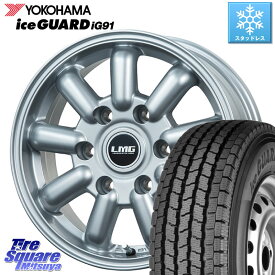 YOKOHAMA E4493 アイスガード iceGUARD ig91 スタッドレス forVAN 195/80R15 107*105 LEHRMEISTER レアマイスター LMG MOS-9 MOS9 15インチ 15 X 6.0J +33 6穴 139.7 ハイエース 200系