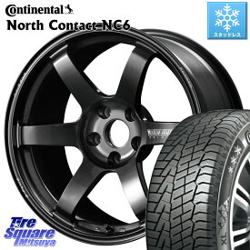 コンチネンタル NorthContact NC6 ノースコンタクト スタッドレス 245/45R18 RAYS 【欠品次回8月末】 VOLK RACING TE37 SAGA S-plus TE37 S-プラス ホイール 18インチ 18 X 8.5J +35 5穴 114.3