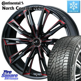 コンチネンタル NorthContact NC6 ノースコンタクト スタッドレス 225/55R18 WEDS LEONIS レオニス GX RED ウェッズ ホイール 18インチ 18 X 7.0J +47 5穴 100 アウトバック