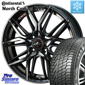 コンチネンタル NorthContact NC6 ノースコンタクト スタッドレス 195/65R15 WEDS 40776 レオニス LEONIS LM PBMCTI 15インチ 15 X 5.5J +43 4穴 100